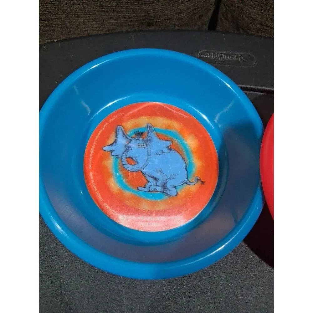 Dr. Seuss 3D Lenticular Cereal Bowls Lot Of 2, 6 Inch